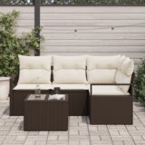 vidaXL set od 4 baštenskog kauča s jastučićima sivi poli ratan | shoptok.hr