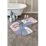 Mila Home Plave/ružičaste od samta kupaonske prostirke u setu 2 kom 60x100 cm Abstract Faces – | shoptok.hr