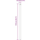 vidaXL Ograjni stebri 2 pcs Zelena 110 cm Jeklo s prašnim premazom | Shoptok.si