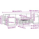  Set vanjskih sofa 8 kom. Prirodna i svjetlosiva | shoptok.hr