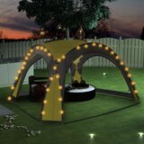 vidaXL Vrtni šotor z LED lučmi in 4 stranicami 3,6x3,6x2,3 m zelen Cene