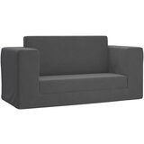 Maison Chic Raztegljiv Otroški kavč - Otroški divan - Otroški sedež dvosed antracit mehak pliš, (21729579) | Shoptok.si