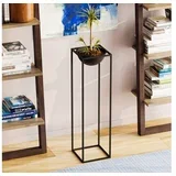 Dekorativna saksija GED-020, 28x80x28 cm, O 26 cm,, Crna