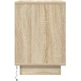  Noćni ormarić s LED svjetlima boja hrasta sonome 38x34x50 cm | shoptok.hr