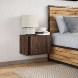  Zidni noćni ormarić s LED svjetlima boja smeđeg hrasta | shoptok.hr