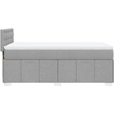  Krevet s oprugama i madracem svjetlosivi 100x200 cm od tkanine | shoptok.hr