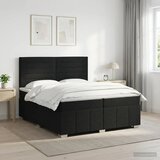  Boxspring krevet s madracem Crna 200 x 200 cm Tkanina - Crna 200 x 200 cm Dizajn linija | shoptok.hr