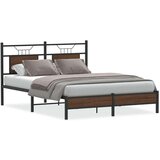  Posteljni okvir brez vzmetnice hrast 137x190 cm inženirski les, (21829445) | Shoptok.si