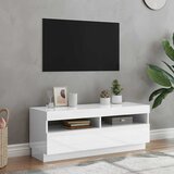 TV ormarić s LED svjetlima visoki sjaj bijeli 100 x 35 x 40 cm | shoptok.hr