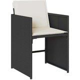 vidaXL 13-dijelni vrtni blagovaonski set s jastucima poliratan crni | shoptok.hr