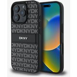 Dkny PU Leather Repeat Pattern Tonal Stripe Zadní Kryt pro iPhone 16 Pro Black Ovitek za telefon Vijolična | Shoptok.si