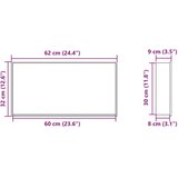  Niša za tuš boje poliranog srebra 62x32x9 cm nehrđajući čelik | shoptok.hr