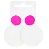 Minđuše pop-art u belo-roze kombinaciji | | Ecobeauty