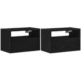  Zidni noćni ormarići 2 kom crni 45x26x28,5 cm | shoptok.hr