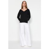 Trendyol Black V-Neck Knitwear Sweater Cene