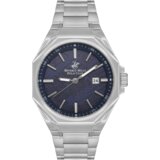 Beverly Hills Polo Club Muški ručni sat, Kvarcni mehanizam, 43mm, Teget kućište, Srebrne boje, BP3544X.390 | Eponuda.com