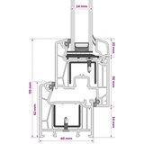  Unutarnja boja prozora u podrumu bijela RISOR 95 x 45 cm - Bijela 95 x 45 cm s dvostrukim staklenjem | shoptok.hr