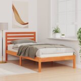  Krevetna konstrukcija s uzglavljem Voštano smeđa 100 x 200 cm | shoptok.hr