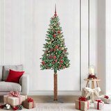 vidaXL Ožja jelka med 300 LED Zelena in Bela 210 cm PVC in trden bor | Shoptok.si