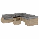  11-dijelni set vrtnih sofa od poliratana s jastucima bež | shoptok.hr