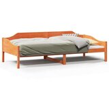 vidaXL Posteljni okvir brez vzmetnice voščeno rjav 90x200 cm borovina | Shoptok.si