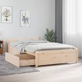 vidaXL Posteljni okvir s predali 90x190 cm 3FT Cene