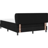 vidaXL Kutija za madrac s madracem Crna 140x200 cm Tkanina | shoptok.hr