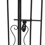  Vrtna vrata crna 121 x 8 x 100 cm od kovanog željeza | shoptok.hr