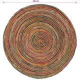 Tepih za područje Šareni Ø 150 cm Juta - Šareni 150 cm | shoptok.hr