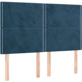  Box spring postelja z vzmetnico LED temno modra 140x190cm žamet, (20900677) | Shoptok.si