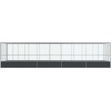 vidaXL Kavez za ptice s produžetkom srebrni 932x307x212 cm čelični Cijene