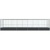 Kavez za ptice s produžetkom srebrni 932x307x212 cm čelični
