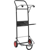 vidaXL Voziček za sedlo zložljiv črno jeklo | Shoptok.si