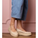Gemre Beige platform shoes made of eco-leather Huron | Shoptok.si