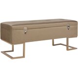 vidaXL Klop s prostorom za shranjevanje 105 cm bež žamet Cene