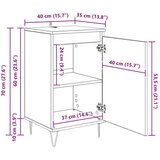  Kreveta Zidne Crni hrast 40 x 35 x 70 cm Konstruirano drvo | shoptok.hr