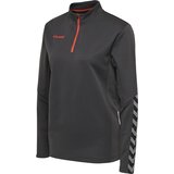 Hummel Športna majica 'Authentic' grafit / pegasto siva / svetlo rdeča / črna | Shoptok.si