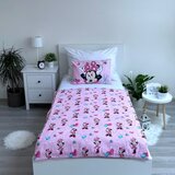 Jerry Fabrics Ružičasta pamučna dječja posteljina za dječji krevetić 100x135 cm Minnie Flowers – | shoptok.hr