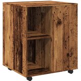 Ormarić s kotačima boja staro drvo 60x53x72cm konstruirano drvo | Eponuda.com