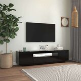 vidaXL TV ormarić s LED svjetlima crni 160 x 35 x 40 cm | shoptok.hr
