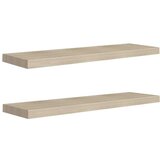 vidaXL Stenske police 2 kosa barva hrasta 90x23,5x3,8 cm MDF | Shoptok.si