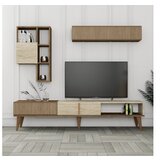 Hanah home tv polica milan walnut travertine | ePonuda.com