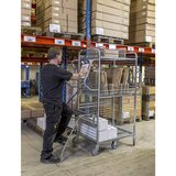 Kongamek modularni voziček KM600, dxšxv 900 x 625 x 1710 mm, 4 vrtljiva kolesa, 2 z zavoro | Shoptok.si