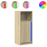  Komoda s LED boja hrasta 42,5 x 34 x 100 cm konstruirano drvo | shoptok.hr