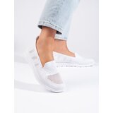 Shelvt White Women's Textile Slip On Cijene