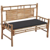 vidaXL Vrtna klop z blazino 120 cm bambus, (20804320) Cene