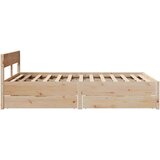 vidaXL Okvir kreveta bez madraca 120 x 190 cm od masivne borovine | shoptok.hr