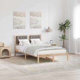  Konstrukcija postelje z vzglavjem Taupe 135 x 190 cm blago, (5000084122) | Shoptok.si