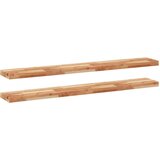  Plutajuće police 2kom s uljnim premazom 160x20x4cm drvo bagrema - Uljni premaz 160 x 20 x 4 cm 2 1 | shoptok.hr