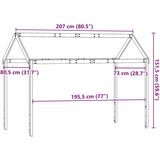 vidaXL Krov za dječji krevet voštano smeđi 207x80,5x151,5 cm borovina | shoptok.hr